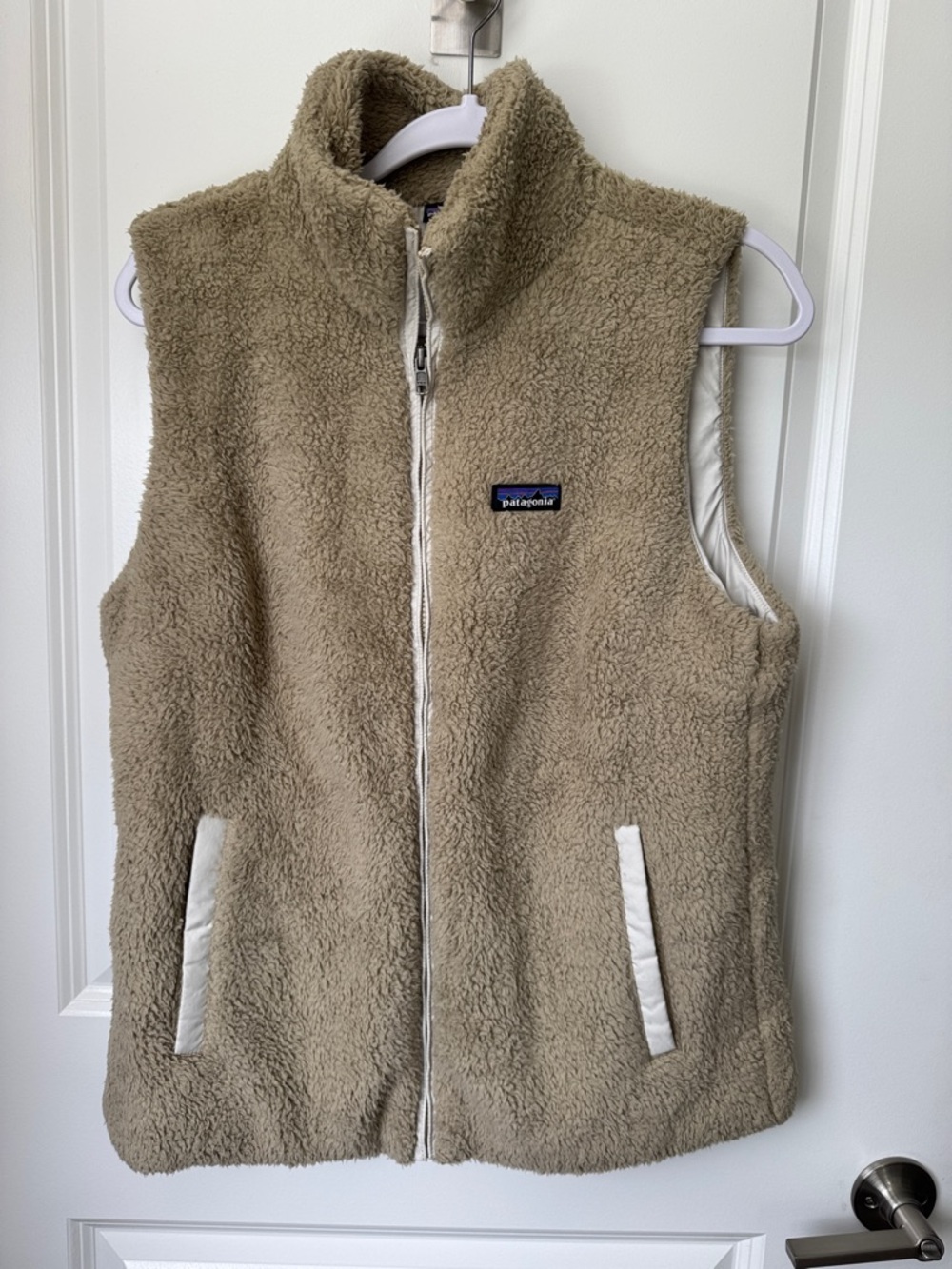 Patagonia Beige Sherpa Fleece Vest